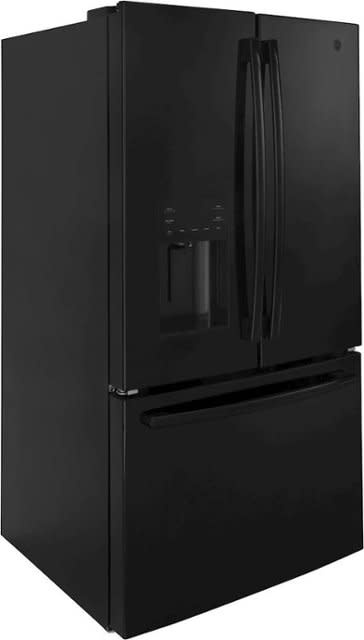 GE *GFE26JGMBB 25.6 Cu. Ft. French Door Refrigerator - High Gloss Black