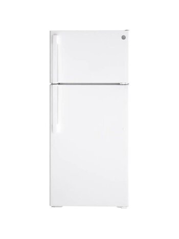 GE *GTE17DTNRWW 16.6 Cu. Ft. Top-Freezer Refrigerator - White