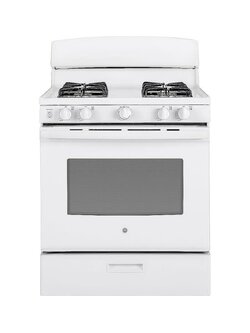 GE *JGBS30DEKWW  4.8 Cu. Ft. Freestanding Gas Range - White