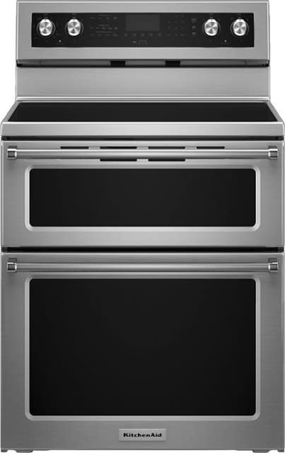 Kitchenaid *KFED500ESS 6.7 Cu. Ft. Self-Cleaning Freestanding Double Oven Electric Convection Range - Stainless Steel