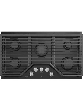 GE *PGP7036DLBB Profile 36 in. Gas Cooktop in Black with 5 Burners with Rapid Boil