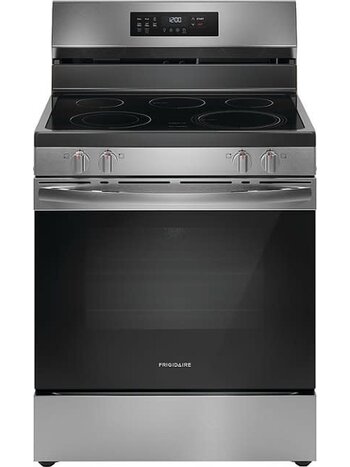 Frigidaire *FCRE3083AD  5.3 Cu. Ft. Freestanding Electric Range with Air Fry - Black Stainless Steel