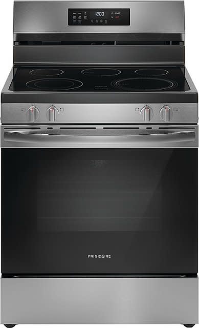 Frigidaire *FCRE3083AD  5.3 Cu. Ft. Freestanding Electric Range with Air Fry - Black Stainless Steel