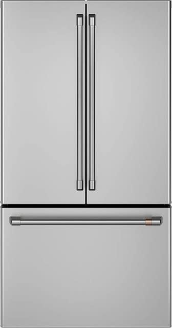 CAFE *Cafe CWE23SP2MS1 23.1 Cu. Ft. French Door Counter-Depth Refrigerator, Customizable - Stainless Steel