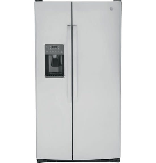 GE *GSE25GYPFS  25.3 Cu. Ft. Side-by-Side Refrigerator with External Ice & Water Dispenser - Stainless Steel