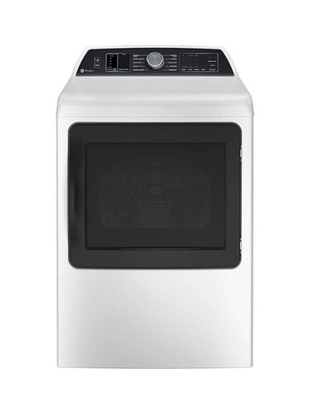 GE *PTD70EBSTWS  7.4 cu. ft. Smart Electric Dryer with Sanitize Cycle and Sensor Dry - White