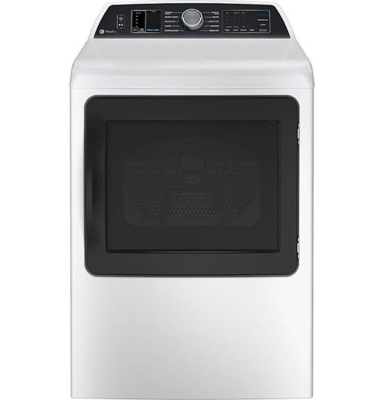 GE *PTD70EBSTWS  7.4 cu. ft. Smart Electric Dryer with Sanitize Cycle and Sensor Dry - White