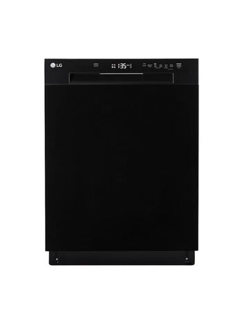LG LDFC2423B * 24 in. in PrintProof Stainless Steel Top Control Dishwasher with Towel Bar, TrueSteam and QuadWash