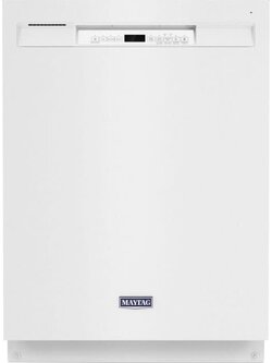 Maytag *MDB4949SKW  24 in. White Front Control Built-In Tall Tub Dishwasher with Stainless Steel Tub and Dual Power Filtration, 50 dBA