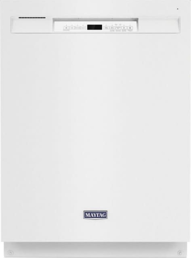 Maytag *MDB4949SKW  24 in. White Front Control Built-In Tall Tub Dishwasher with Stainless Steel Tub and Dual Power Filtration, 50 dBA