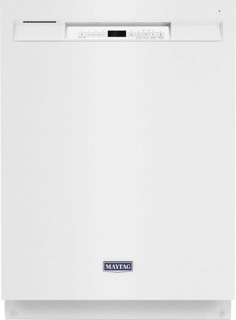 Maytag *MDB4949SKW  24 in. White Front Control Built-In Tall Tub Dishwasher with Stainless Steel Tub and Dual Power Filtration, 50 dBA
