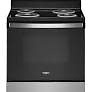 Whirlpool *WFC315S0JS 30-in 4 Elements 4.8-cu ft Self-Cleaning Freestanding Electric Range (Stainless Steel)