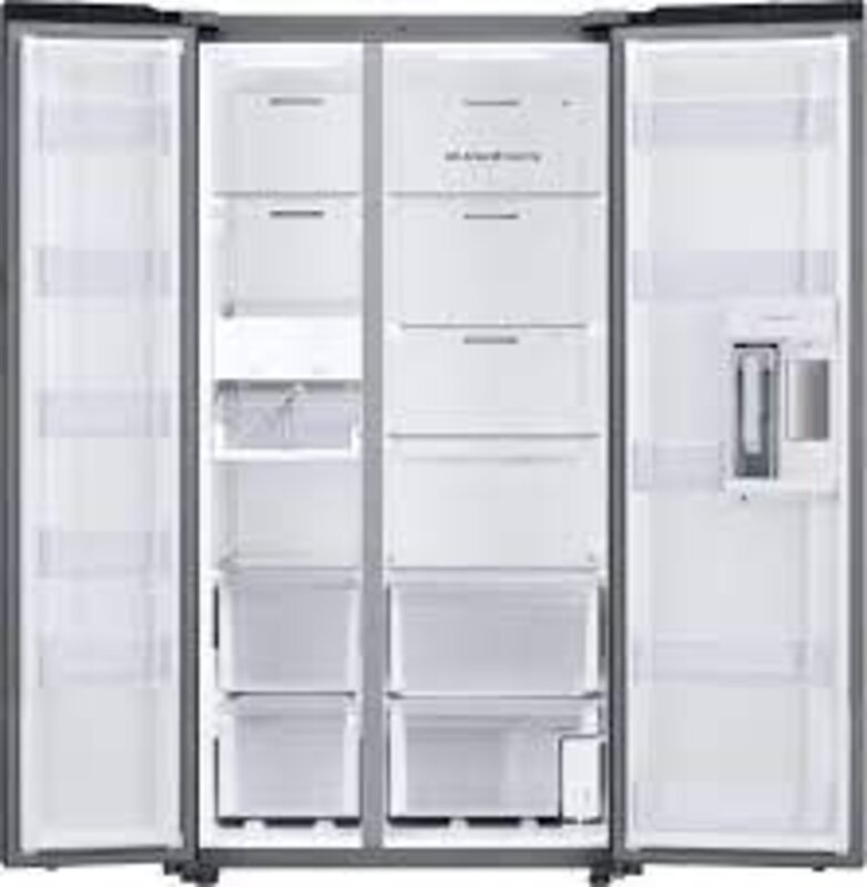 Samsung *RS28CB7600QL Bespoke 36 in. W 28 cu. ft. Side by Side Refrigerator with Beverage Center in Stainless Steel, Standard Depth