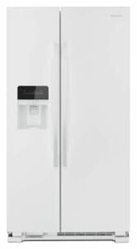 Whirlpool Whirlpool WRS325SDHW 24.5-cu ft Side-By-Side Refrigerator with Ice and Water Dispenser and Can Caddy - White