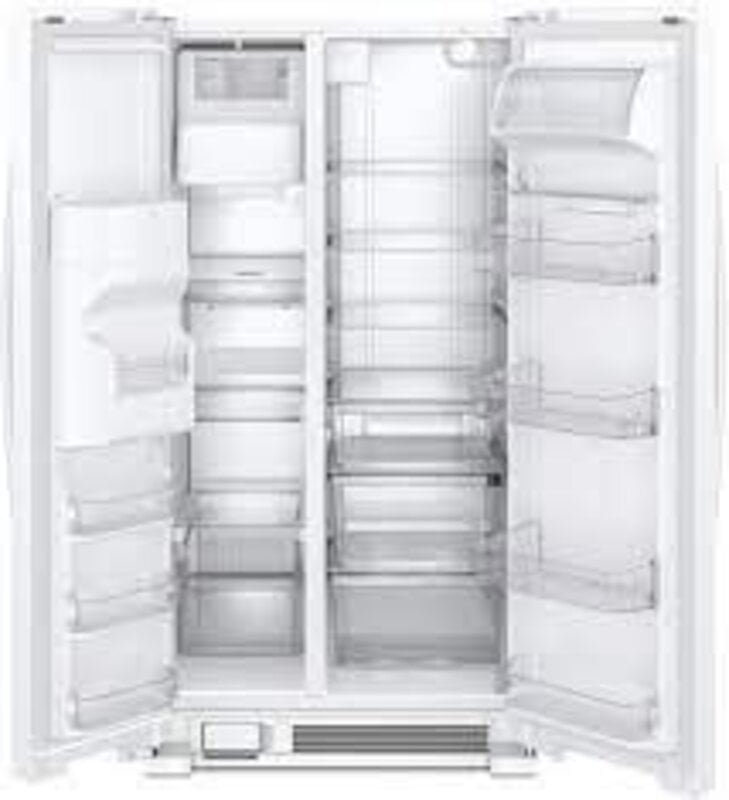 Whirlpool Whirlpool WRS325SDHW 24.5-cu ft Side-By-Side Refrigerator with Ice and Water Dispenser and Can Caddy - White