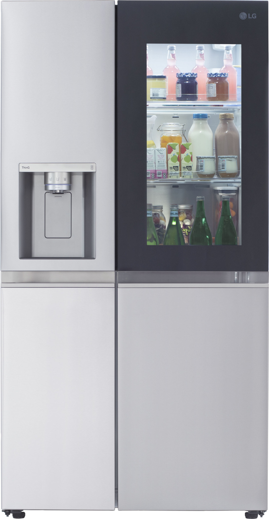 LG *LRSOS2706S 'Box' InstaView 27.1-cu ft Side-by-Side Refrigerator with Dual Ice Maker (Printproof Stainless Steel) ENERGY STAR