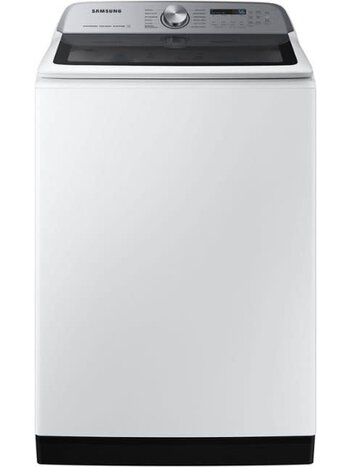 Samsung *WA55CG7100AW 5.5 cu.ft. Extra-LarCapacity Smart Top Load Washer with Super Speed in White