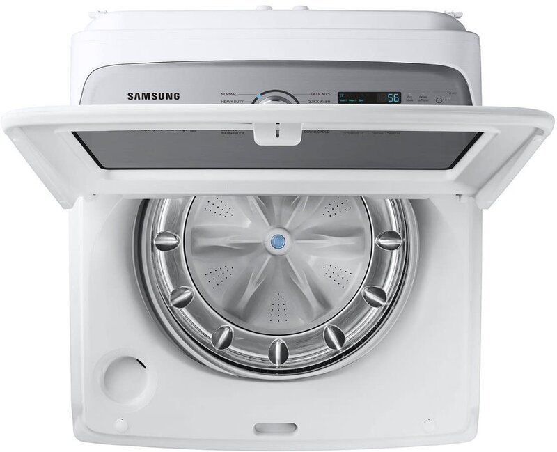Samsung *WA55CG7100AW 5.5 cu.ft. Extra-LarCapacity Smart Top Load Washer with Super Speed in White