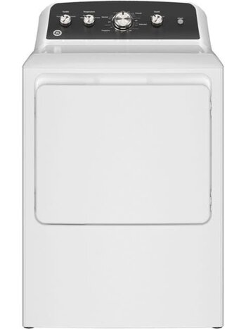 GE *GTD48EASWWB - 7.2 Cu. Ft. Electric Dryer with Long Venting up to 120 Ft - White with Matte Black