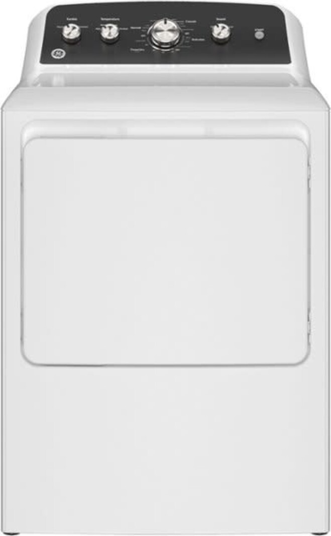 GE *GTD48EASWWB  7.2 cu. ft. vented Electric Dryer in White with Auto Dry and Extended Tumble