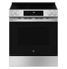 GE *GRS500PVSS 30 in. 5 Element Slide-In Electric Range in Stainless Steel with Crisp Mode