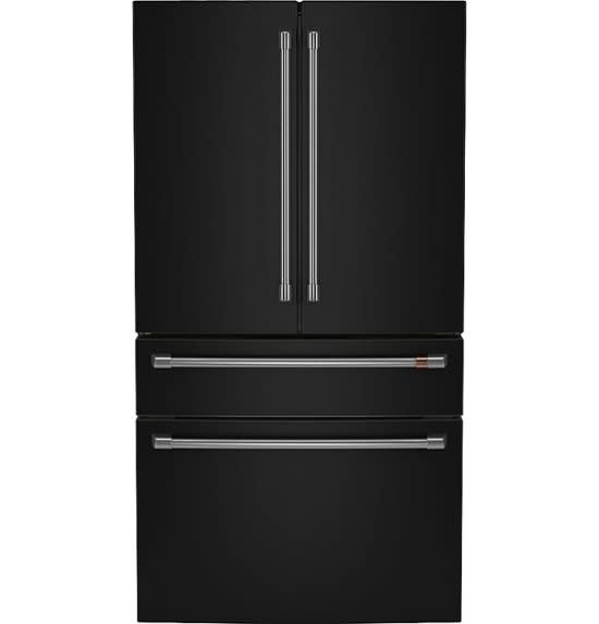 CAFE *CGE29DP3TD1  28.7 cu. ft. Smart Four Door French Door Refrigerator in Matte Black with Dual-Dispense Autofill Pitcher