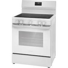 Frigidaire *FCRE3052BW 30 Inch Freestanding Electric Range with 5 Elements, 5.3 cu. ft. Oven Capacity, Quick Boil Element, SpaceWise® Dual Element, Storage Drawer, and Manual Clean: White