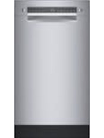 Bosch SPE53B55UC  300 Series 18" Front Control Smart Built-In Dishwasher with 3rd Rack and 46 dBA - Silver