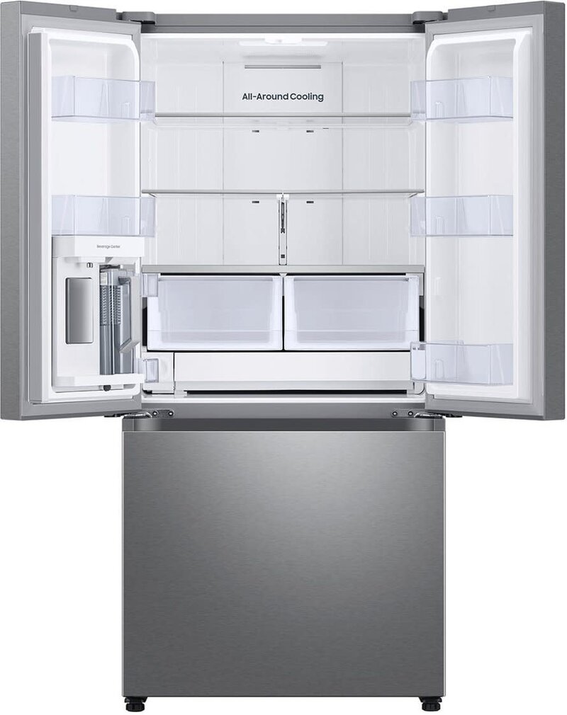 Samsung *RF25C5551SR  33 in. W 25 cu. ft. 3-Door French Door Smart Refrigerator in Stainless Steel with Beverage Center and Dual Ice