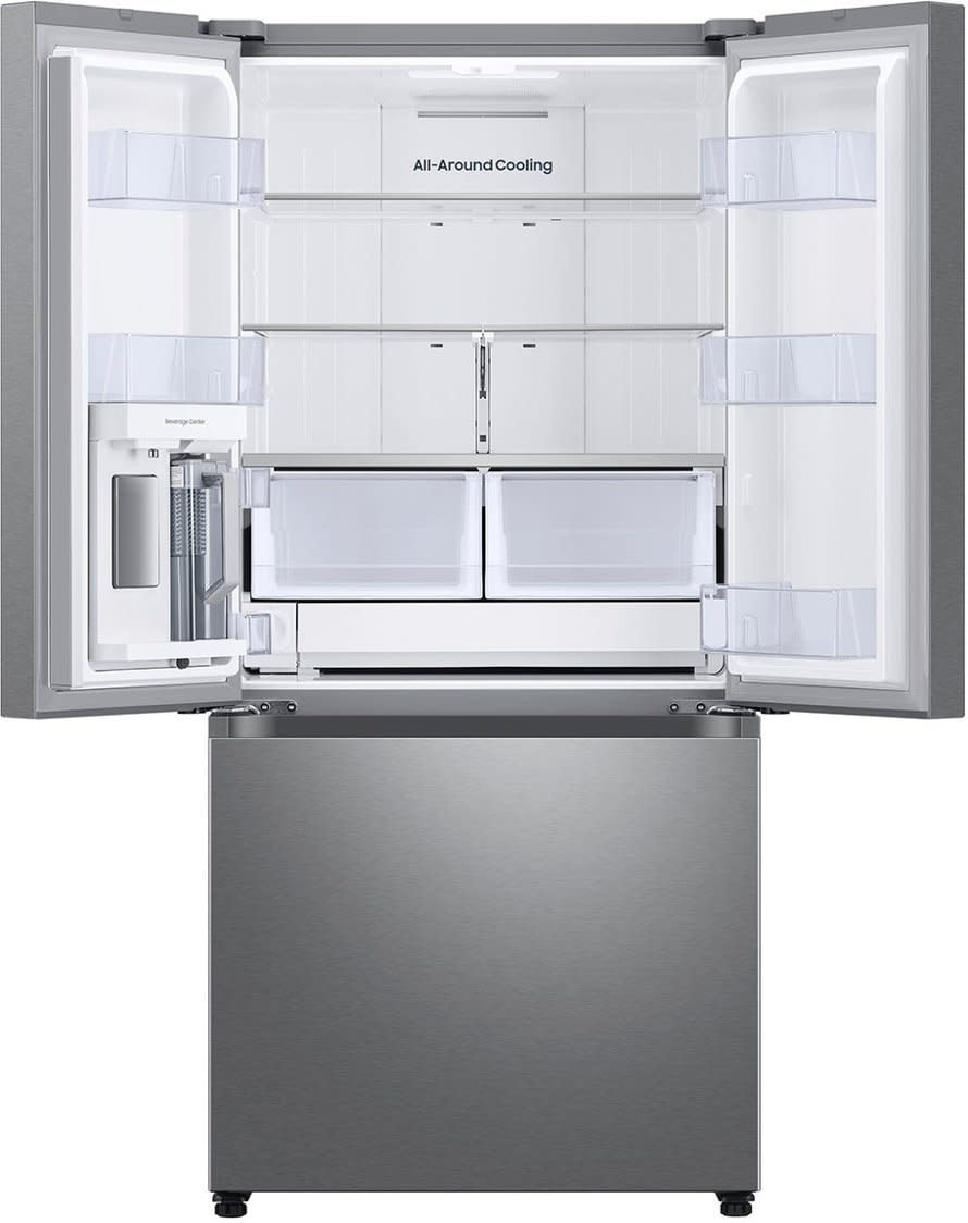 Samsung *RF25C5551SR  33 in. W 25 cu. ft. 3-Door French Door Smart Refrigerator in Stainless Steel with Beverage Center and Dual Ice