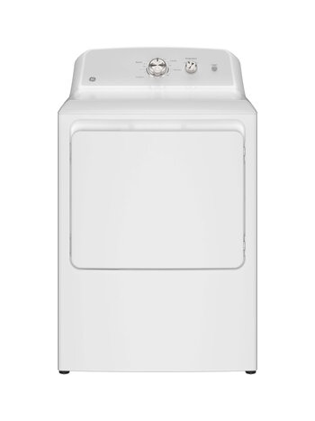 GE *GTD38EASWWS  7.2 cu. ft. vented Electric Dryer in White with Auto Dry and 120ft Venting