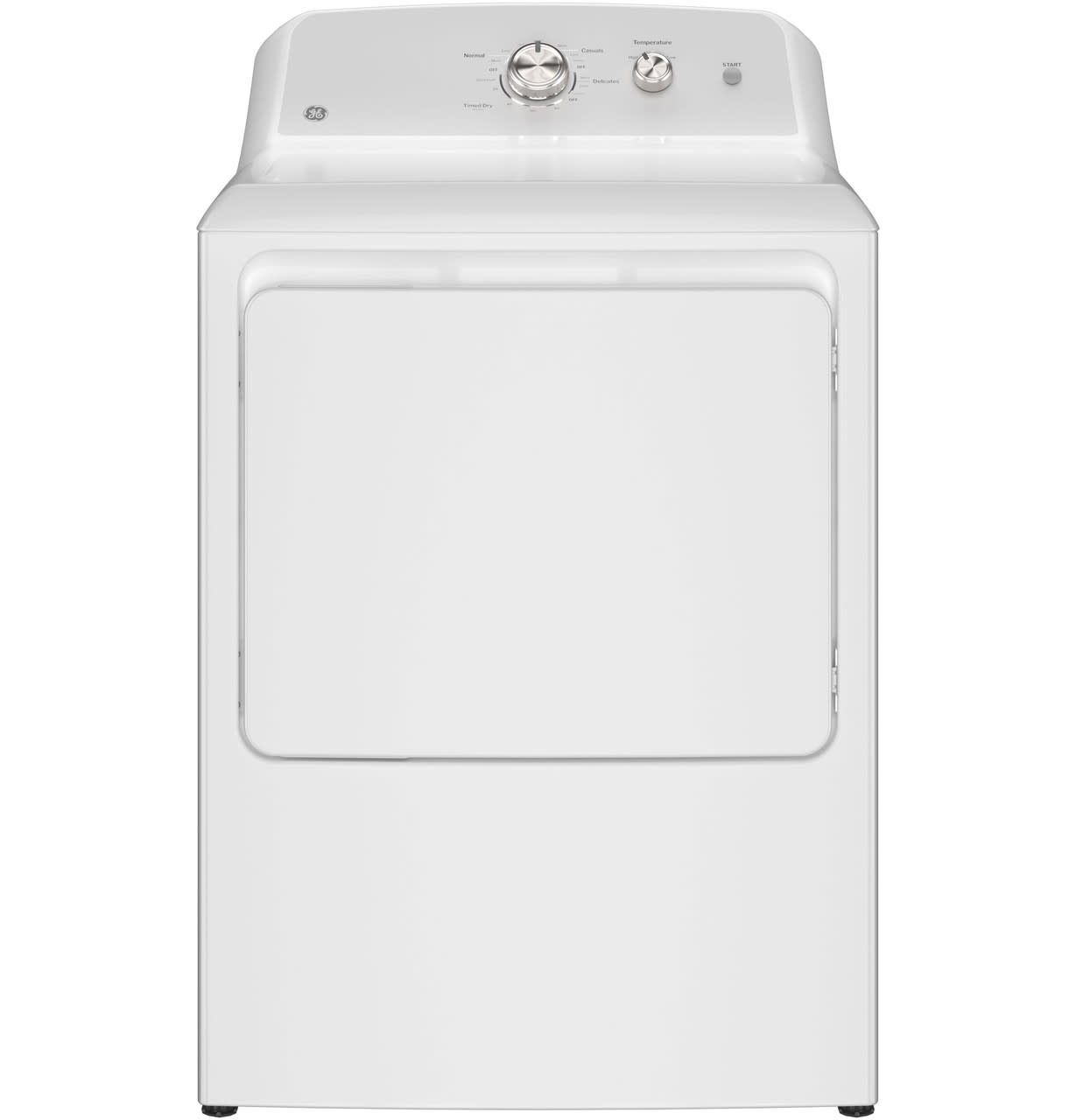 GE *GTD38EASWWS  7.2 cu. ft. vented Electric Dryer in White with Auto Dry and 120ft Venting