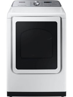 Samsung *DVG52A5500W 7.4 Cu. Ft. Smart Gas Dryer with Steam Sanitize+ - White