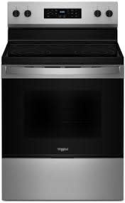 Whirlpool *WFES3330RZ  30-in Glass Top 5 Burners 5.3-cu ft Steam Cleaning Freestanding Electric Range (Fingerprint Resistant Stainless Steel)