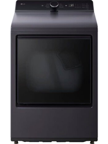 LG *DLE8400BE 7.3 cu. ft. Vented SMART Electric Dryer in Matte Black with EasyLoad Door and Sensor Dry Technology