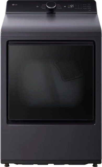 LG *DLE8400BE 7.3 cu. ft. Vented SMART Electric Dryer in Matte Black with EasyLoad Door and Sensor Dry Technology