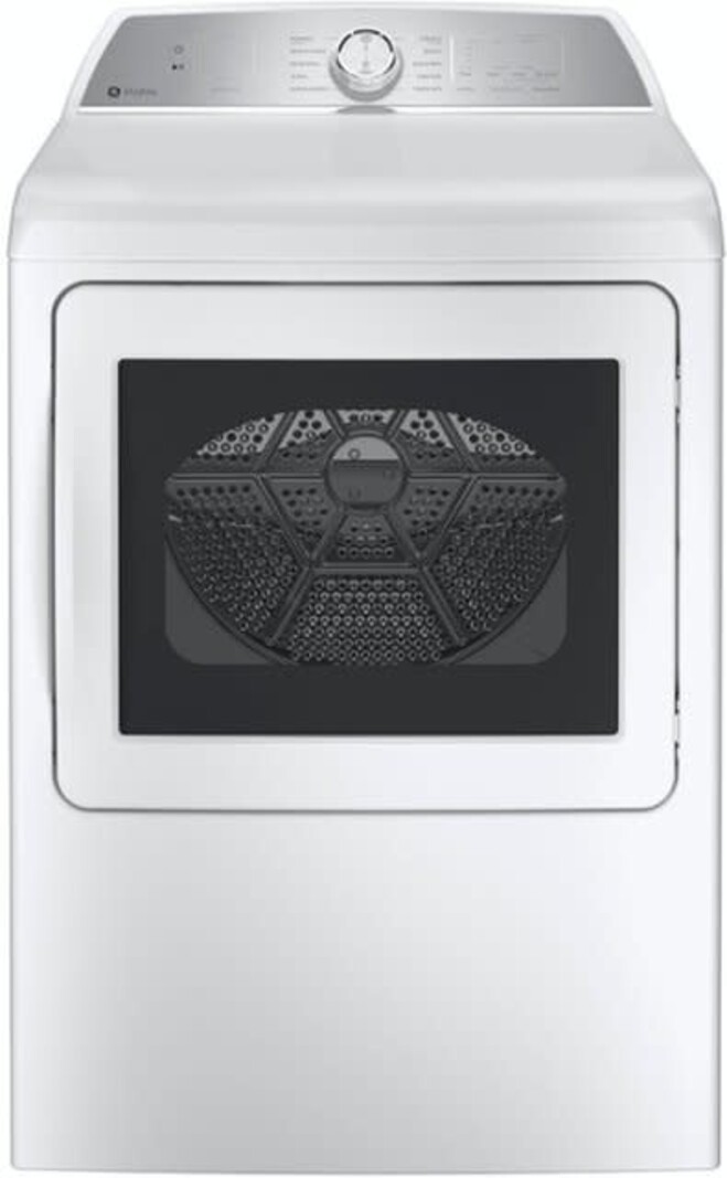 GE *PTD60GBSRWS  7.4 Cu. Ft. Smart GAS Dryer with Sanitize Cycle and Sensor Dry - White