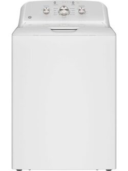 GE *GTW385ASWWS   4.3 Cu. Ft. High-Efficiency Top Load Washer with Cold Plus - White with Silver Matte Basic