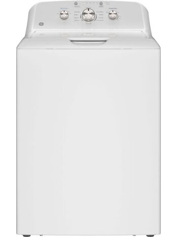 GE *GTW385ASWWS   4.3 Cu. Ft. High-Efficiency Top Load Washer with Cold Plus - White with Silver Matte Basic