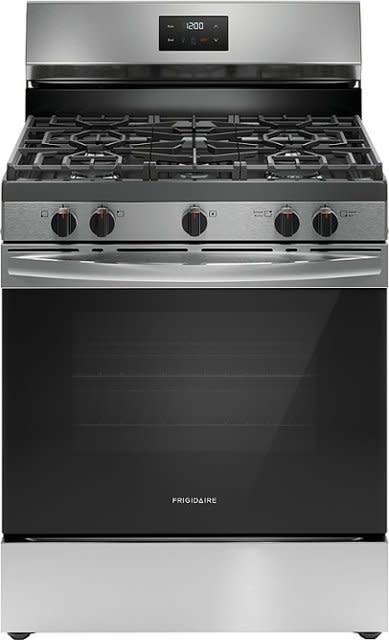 Frigidaire *FCRG3052BS  30 in. 5 Burner Freestanding Gas Range in Stainless Steel with Quick Boil and Even Baking Technology