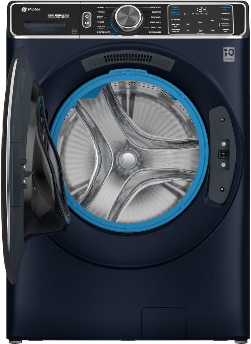 GE *PFW870SPVRS  Profile 5.3 cu. ft. Smart Front Load Washer in Sapphire Blue w/OdorBlock UltraFresh Vent System, Microban