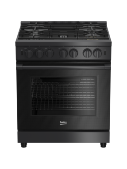Beko *PRGR34550CF  30 Inch Freestanding Professional Gas Range with 5 Sealed Burners, 5.7 Cu. Ft. Oven Capacity, Continuous Grates, Self-Clean, Telescopic Rack, in Carbon Fiber