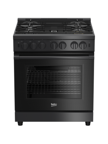 Beko *PRGR34550CF  30 Inch Freestanding Professional Gas Range with 5 Sealed Burners, 5.7 Cu. Ft. Oven Capacity, Continuous Grates, Self-Clean, Telescopic Rack, in Carbon Fiber