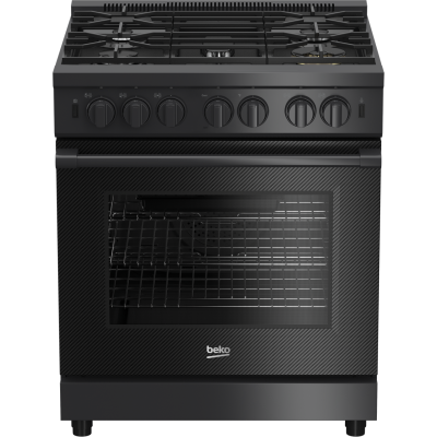 Beko *PRGR34550CF  30 Inch Freestanding Professional Gas Range with 5 Sealed Burners, 5.7 Cu. Ft. Oven Capacity, Continuous Grates, Self-Clean, Telescopic Rack, in Carbon Fiber