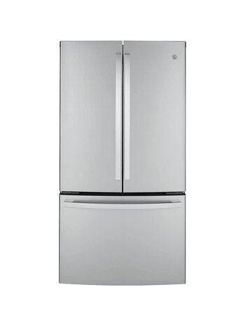 GE *GWE23GYNFS Counter-depth 23.1-cu ft French Door Refrigerator with Ice Maker (Fingerprint-resistant Stainless Steel) ENERGY STAR