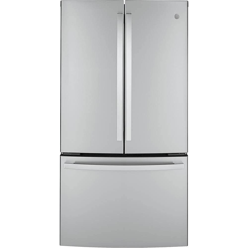 GE *GWE23GYNFS Counter-depth 23.1-cu ft French Door Refrigerator with Ice Maker (Fingerprint-resistant Stainless Steel) ENERGY STAR