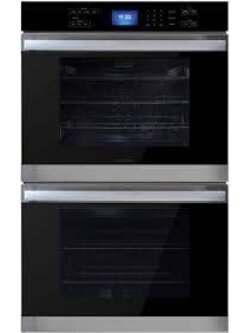 Sharp *SWB3052DS 30-in Double Electric Wall Oven Single-fan European Element Self-cleaning (Edge-to-edge Black Glass/stainless Steel)