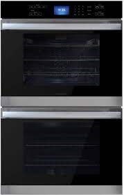 Sharp *SWB3052DS 30-in Double Electric Wall Oven Single-fan European Element Self-cleaning (Edge-to-edge Black Glass/stainless Steel)