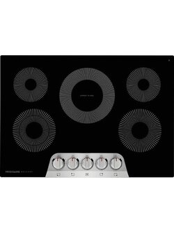 Frigidaire *GCCE3070AS  30 in. Radiant Electric Cooktop in Stainless Steel with 5 Burner Elements, including Dual Burner