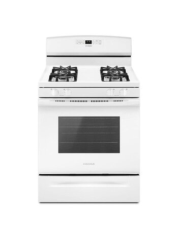 Amana *AGR6303MMW 30-in 4 Burners 5.1-cu ft Freestanding Natural Gas Range (White)